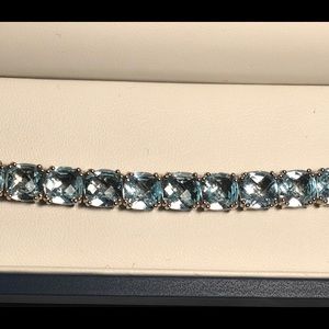 Blue topaz tennis bracelet